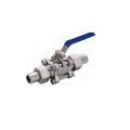 304 stainless steel  external thread connection with welded pipe ball valve DN25 304 sanitary 304 sanitary 3pc weld ball valve